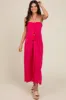 Fuchsia Paisley Print Halter Maternity Midi Dress sold by Pinkblush