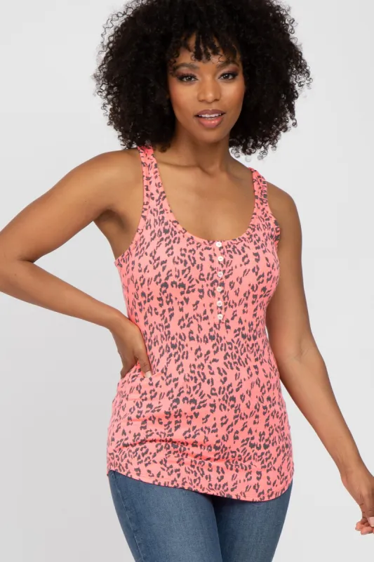Fuchsia Animal Print Racerback Tank Top sold by Pinkblush