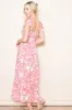 Coral Ruffle Sleeve Tiered Maxi Dress sold by Pinkblush