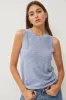 Light Blue Knit Sleeveless Top sold by Pinkblush