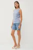 Light Blue Knit Sleeveless Top sold by Pinkblush
