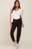 Brown Maternity Joggers sold by Pinkblush
