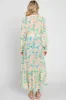 Lime Floral Chiffon Ruffle Hem Cover-Up sold by Pinkblush