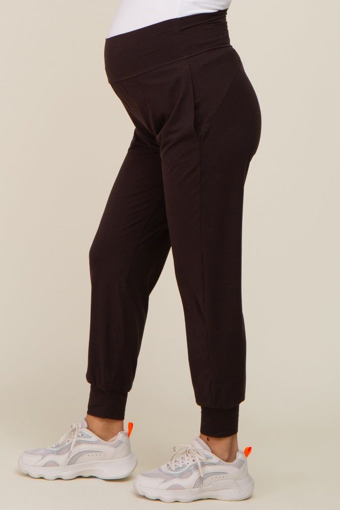 Brown Maternity Joggers sold by Pinkblush product image thumbnail 3
