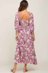 Purple Multi-Color Floral Maxi Dress sold by Pinkblush
