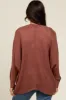Rust Knit Open Front Cardigan sold by Pinkblush