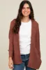 Rust Knit Open Front Cardigan sold by Pinkblush