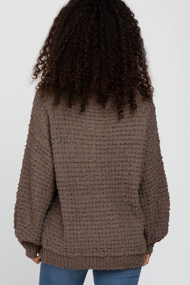 Mocha Chunky Knit Sweater sold by Pinkblush product image thumbnail 3