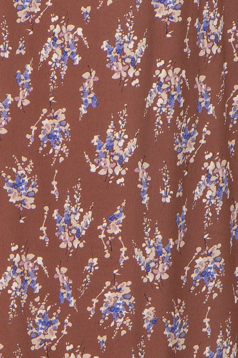 Mocha Floral Tie Front Maternity Maxi Dress sold by Pinkblush product image thumbnail 4