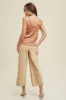 Rose Satin Cami With Lace Trim Detail sold by Pinkblush