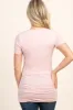 PinkBlush Pink Ruched Short Sleeve Maternity Top sold by Pinkblush