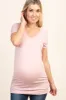 PinkBlush Pink Ruched Short Sleeve Maternity Top sold by Pinkblush