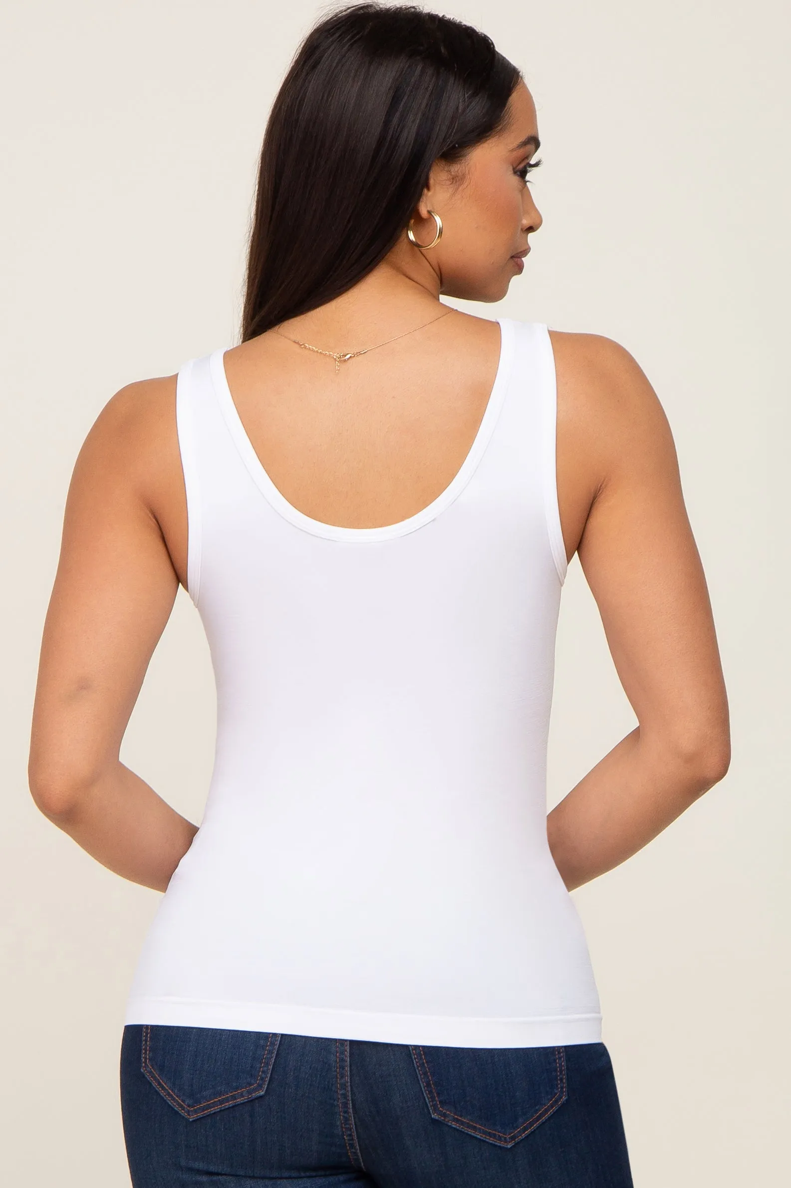 Ivory Seamless Tank Top sold by Pinkblush product image thumbnail 3