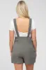 Olive Square Neck Elastic Strap Maternity Romper sold by Pinkblush