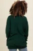 Forest Green Brushed Knit Cowl Neck Pullover sold by Pinkblush