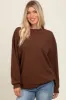 Brown Drop Shoulder Sweatshirt sold by Pinkblush