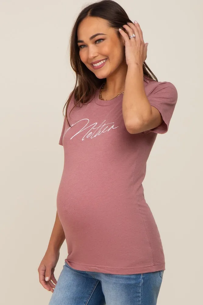 Mauve Mother Graphic Maternity Top sold by Pinkblush product image thumbnail 2