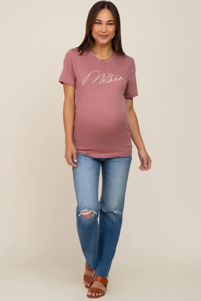 Mauve Mother Graphic Maternity Top sold by Pinkblush product image thumbnail 4