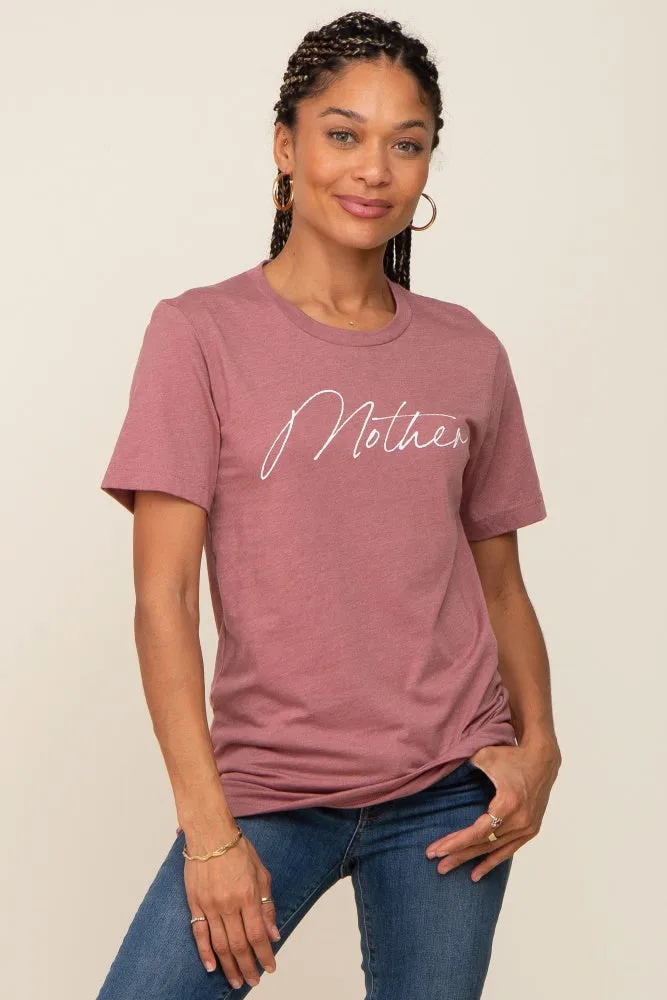 Mauve Mother Graphic Maternity Top sold by Pinkblush product image thumbnail 5