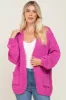 Fuchsia Oversized Bubble Sleeve Maternity Cardigan sold by Pinkblush