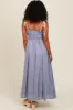 Periwinkle Contrast Ribbon Trim Maxi Dress sold by Pinkblush