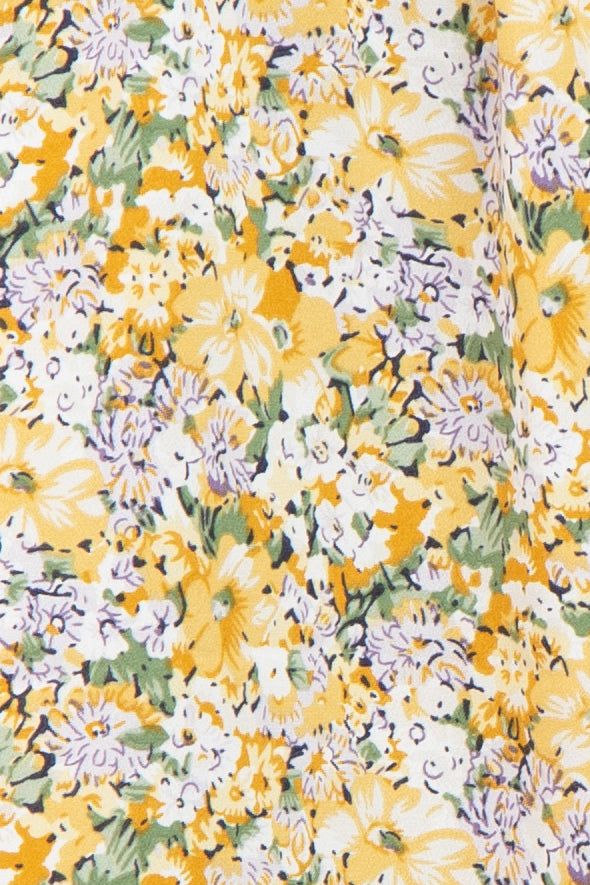 Yellow Floral Ruffle Plus Dress sold by Pinkblush product image thumbnail 4