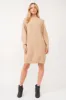 Beige Mock Neck Sweater Dress sold by Pinkblush