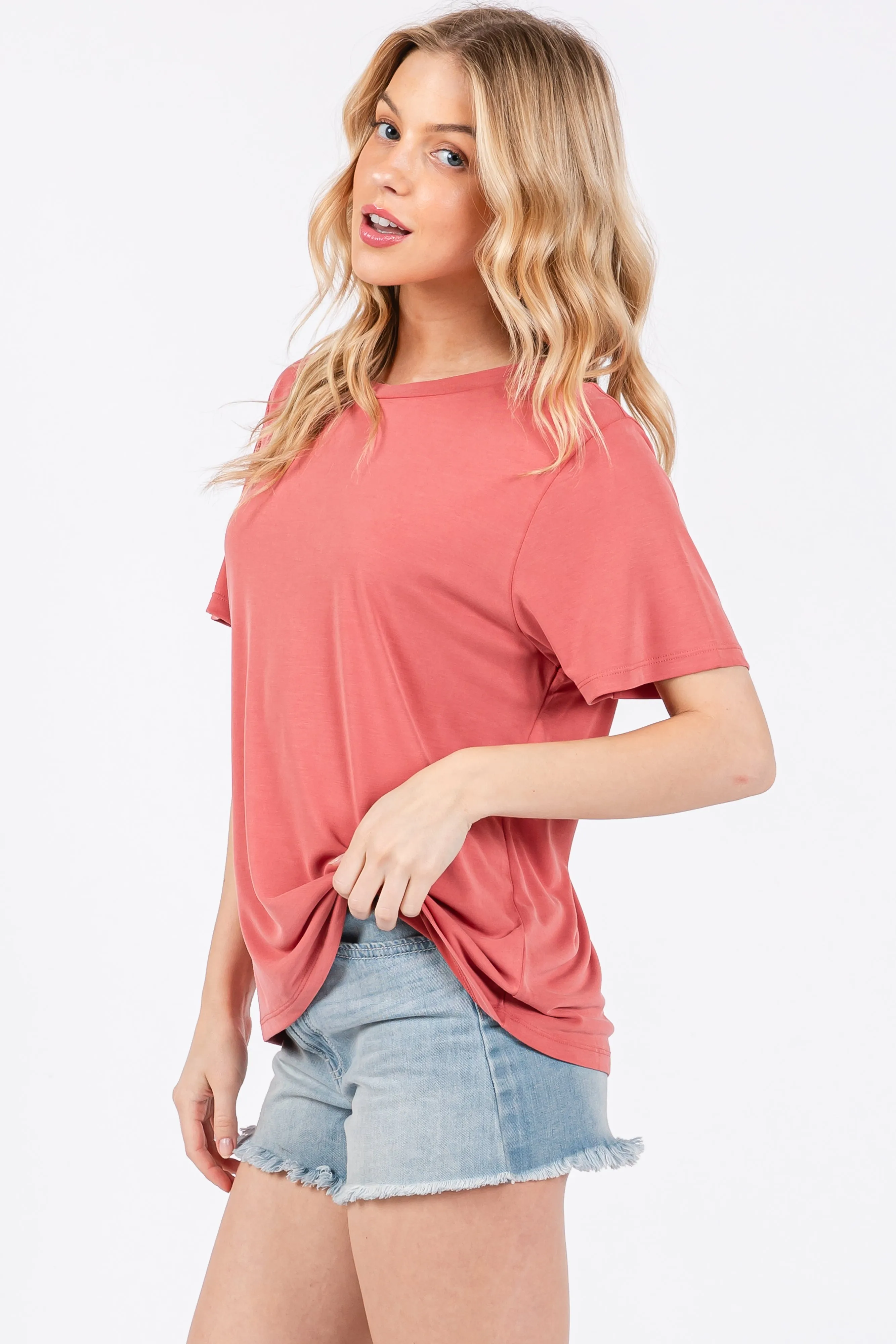 Rust Dolman Sleeve Top sold by Pinkblush product image thumbnail 2