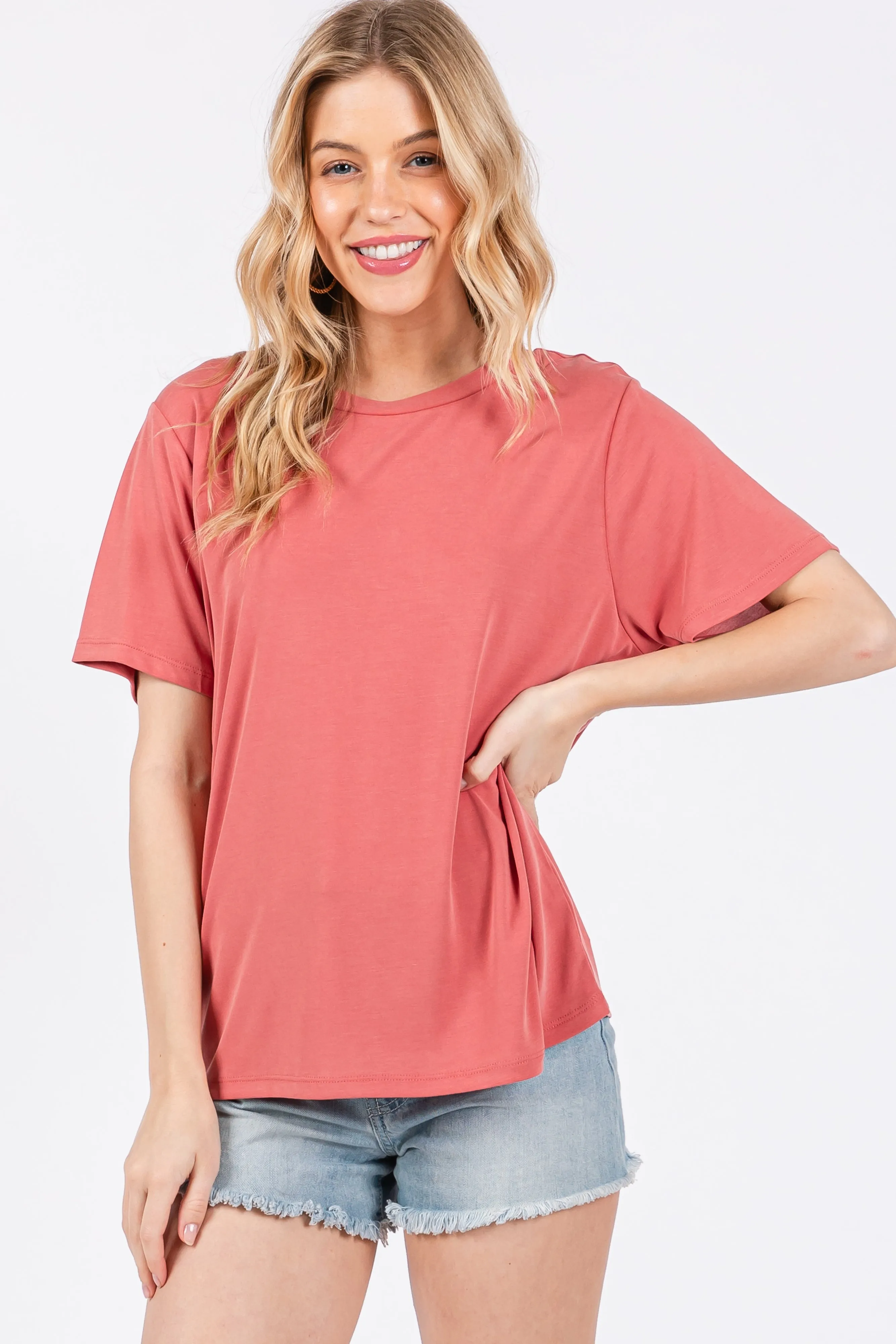Rust Dolman Sleeve Top sold by Pinkblush