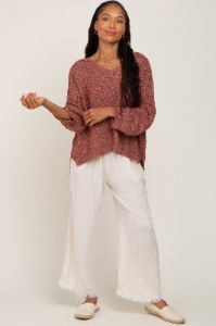 Rust Knit Dolman Sleeve Sweater sold by Pinkblush