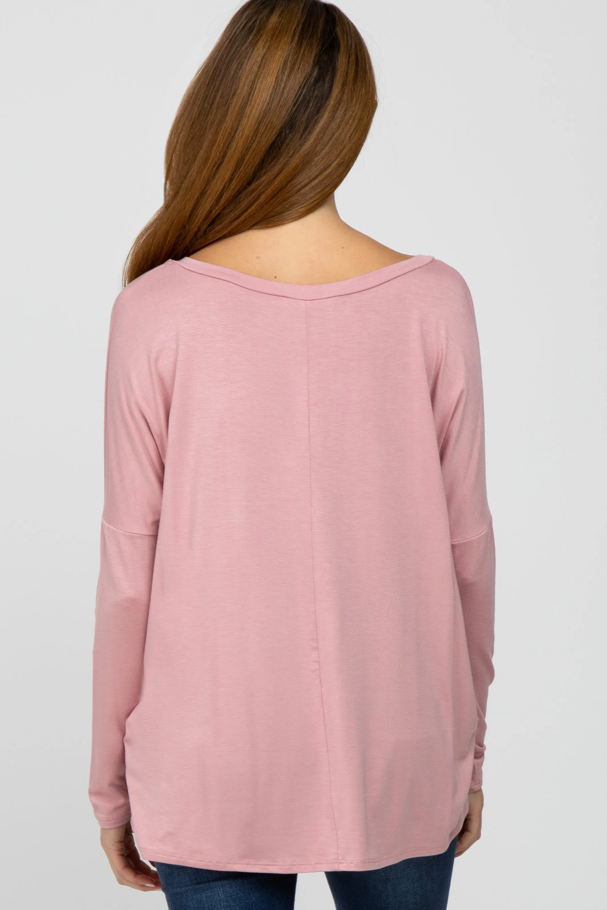 Light Pink V-Neck Maternity Top sold by Pinkblush product image thumbnail 3