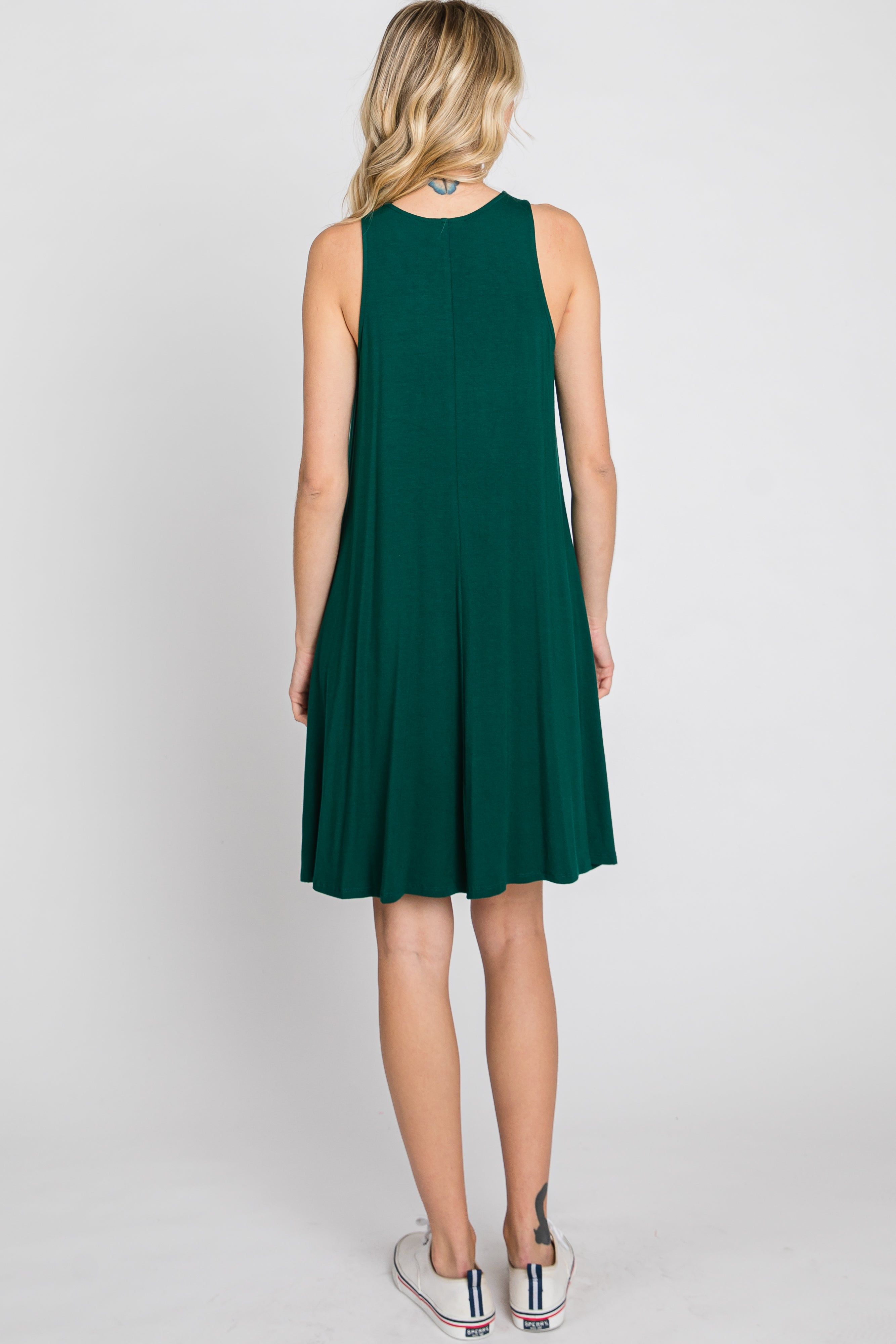 Emerald Green Sleeveless Basic Dress sold by Pinkblush product image thumbnail 7