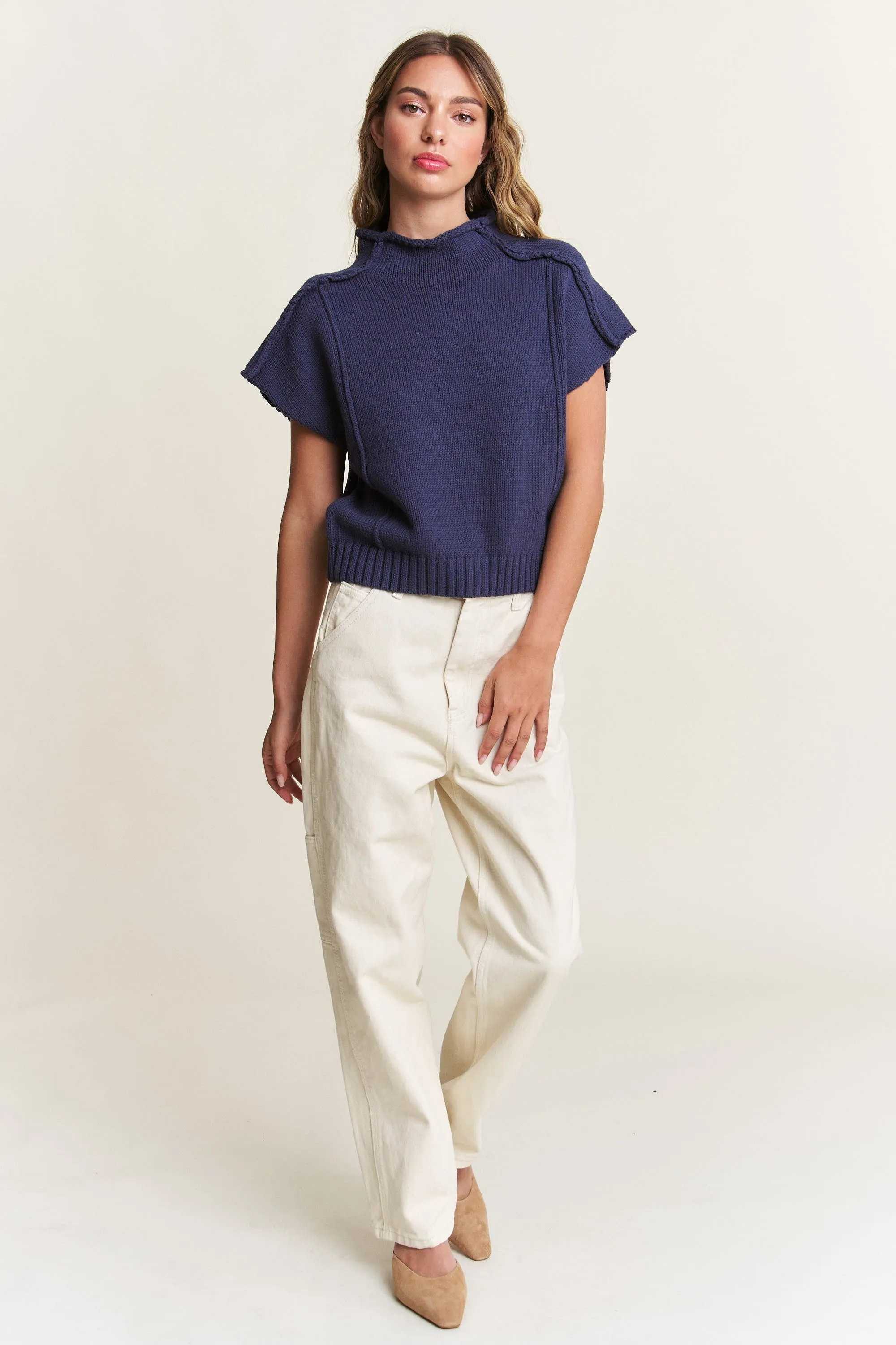 Navy Sweater Vest sold by Pinkblush product image thumbnail 4