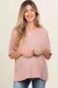 Mauve Waffle Knit Dolman Maternity Top sold by Pinkblush