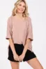 Mauve Waffle Knit Dolman Maternity Top sold by Pinkblush