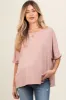 Mauve Waffle Knit Dolman Maternity Top sold by Pinkblush