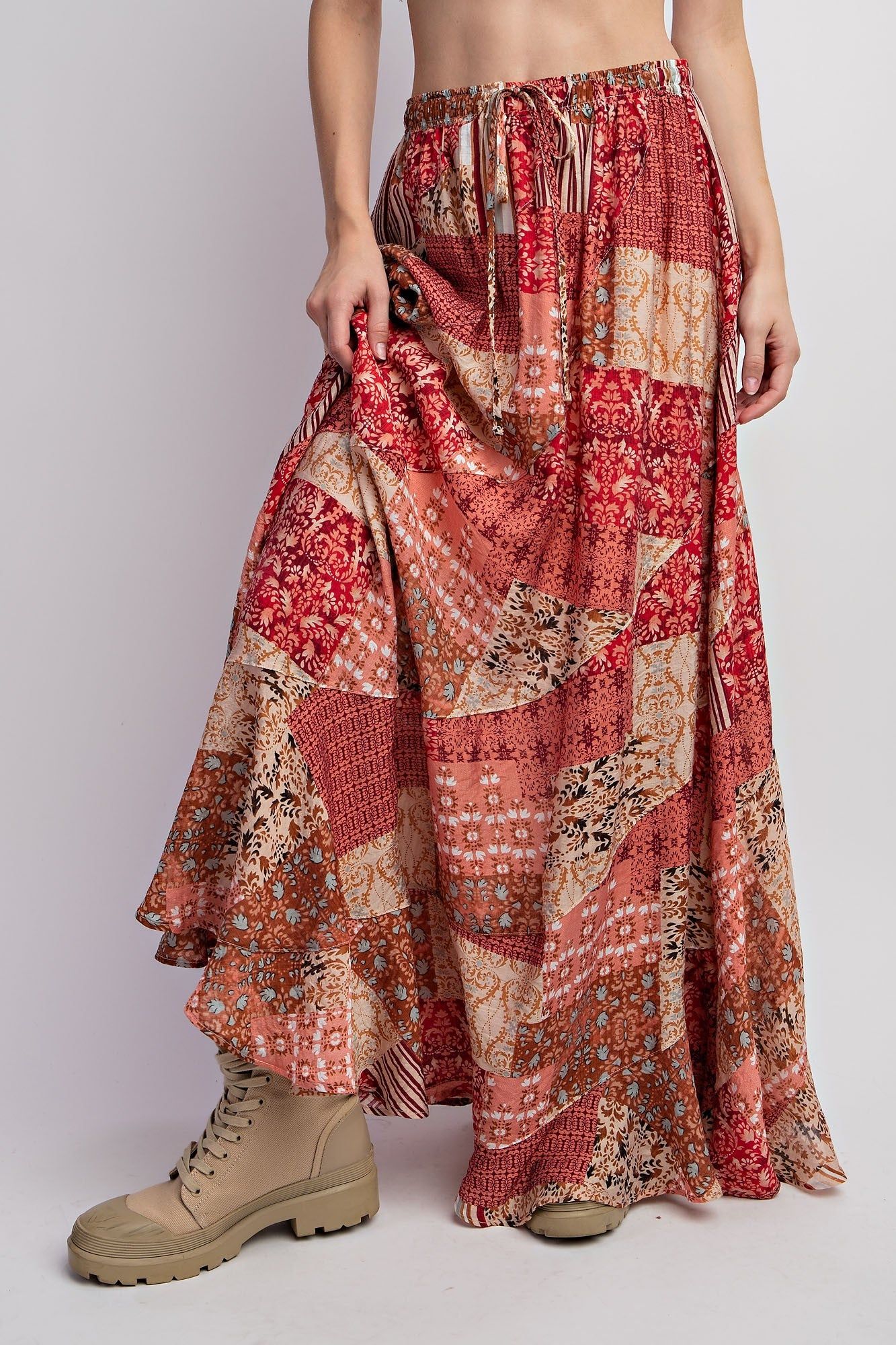 Crimson Printed Maxi Woven Skirt sold by Pinkblush product image thumbnail 2