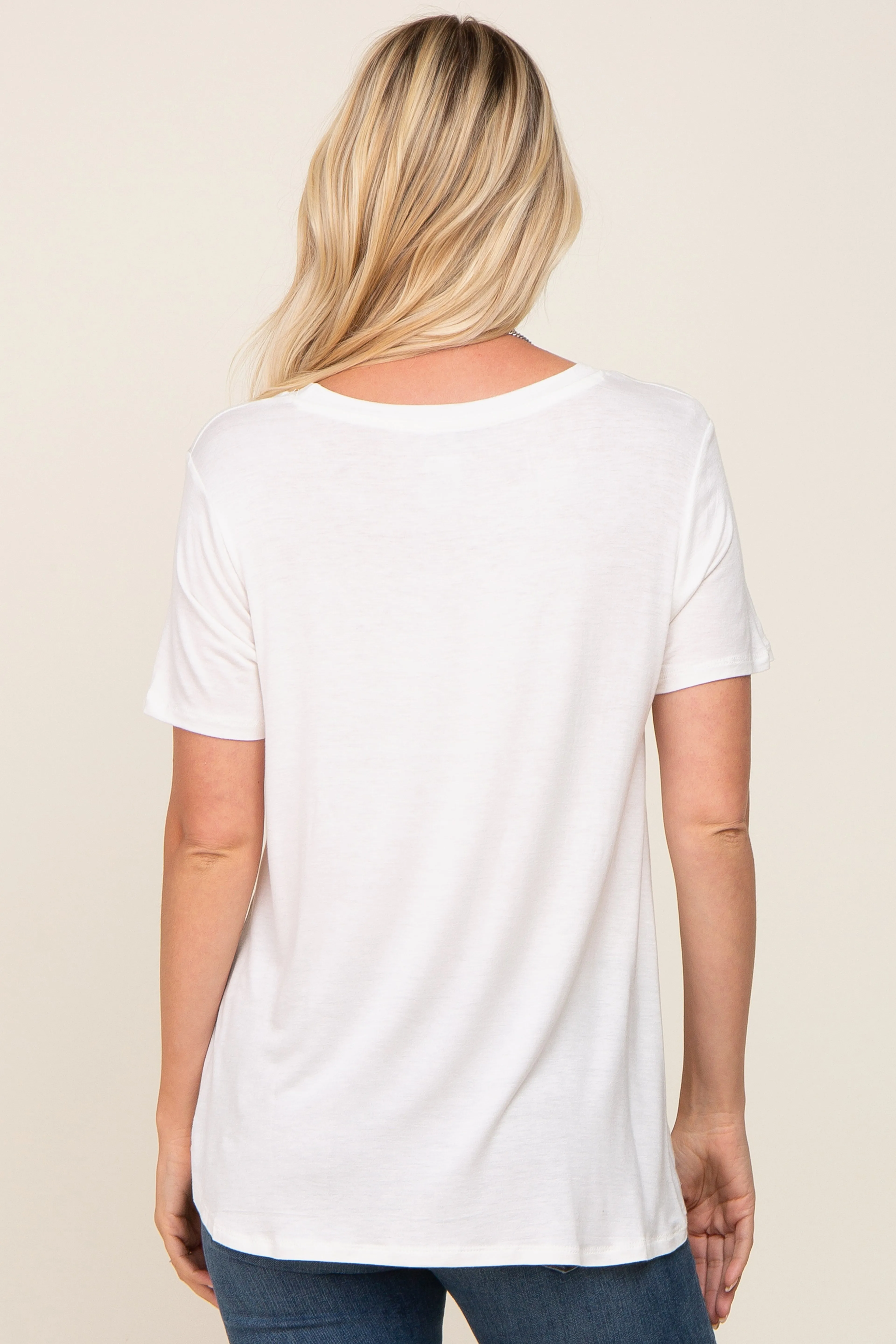White Basic Tee sold by Pinkblush product image thumbnail 3