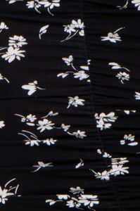 Black Floral Sleeveless Ruched Midi Dress sold by Pinkblush