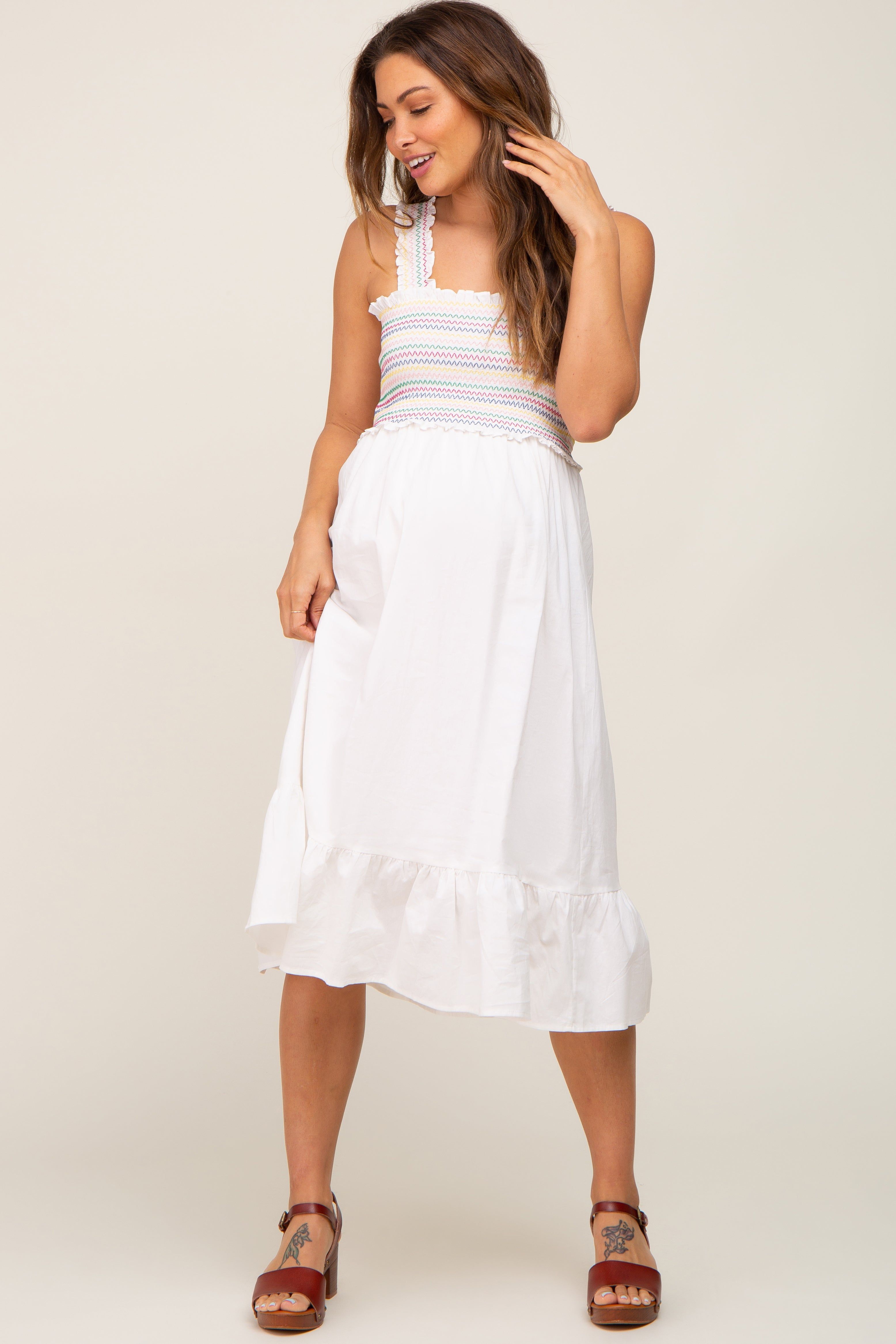 Taupe Leaf Print Double V-Neck Plus Maxi Dress sold by Pinkblush