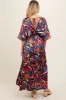 Black Abstract Back Tie Maternity Maxi Dress sold by Pinkblush