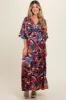 Black Abstract Back Tie Maternity Maxi Dress sold by Pinkblush
