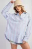 Blue Stripe Button Down Maternity Shirt sold by Pinkblush