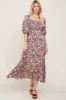 Black Multi-Color Floral Maxi Dress sold by Pinkblush