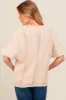 Beige Textured V-Neck Short Sleeve Maternity Cardigan sold by Pinkblush