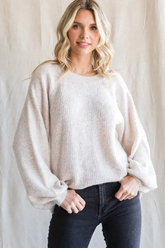 Beige Soft Brushed Sweater sold by Pinkblush