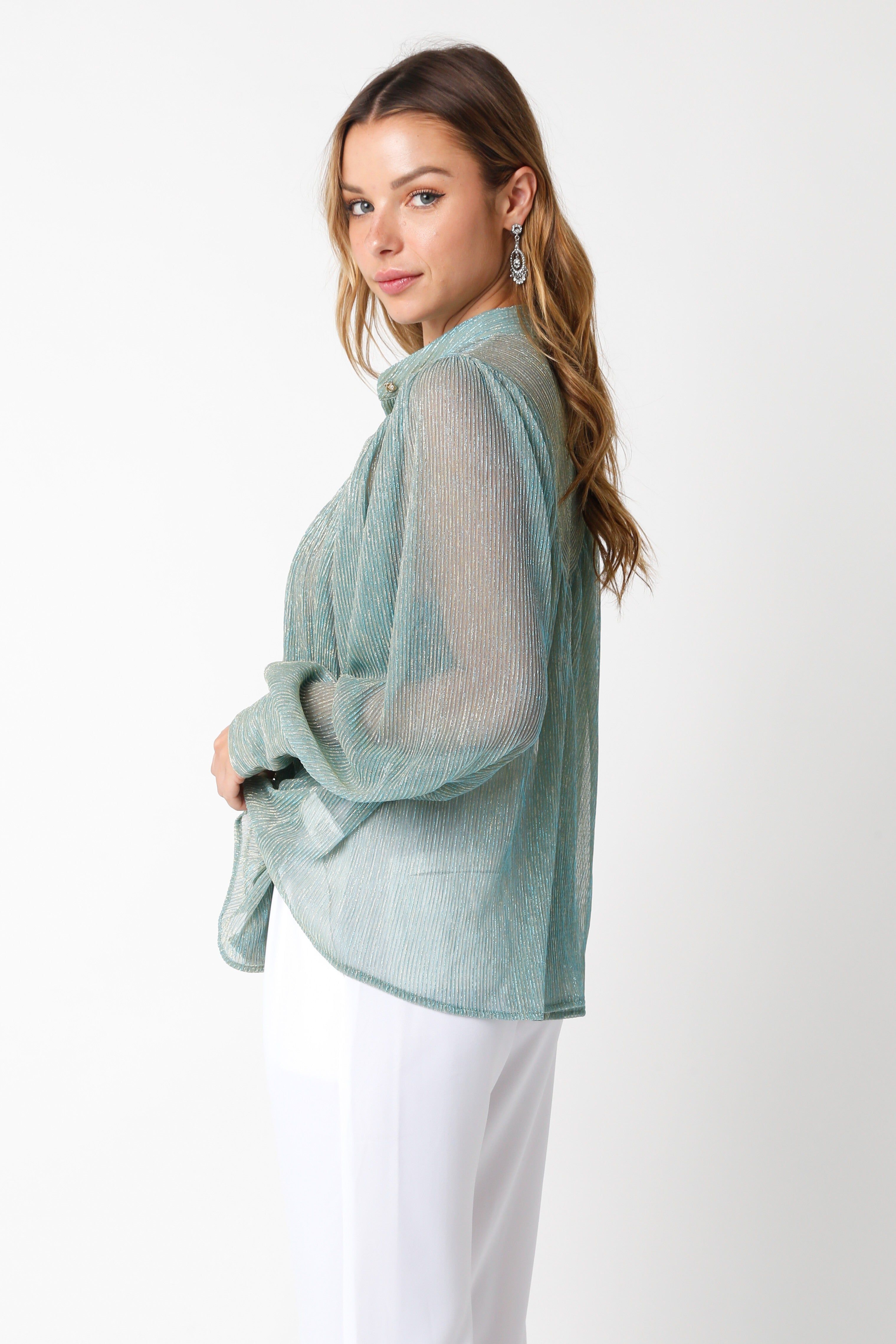 Jade Glitter Shirt sold by Pinkblush product image thumbnail 3