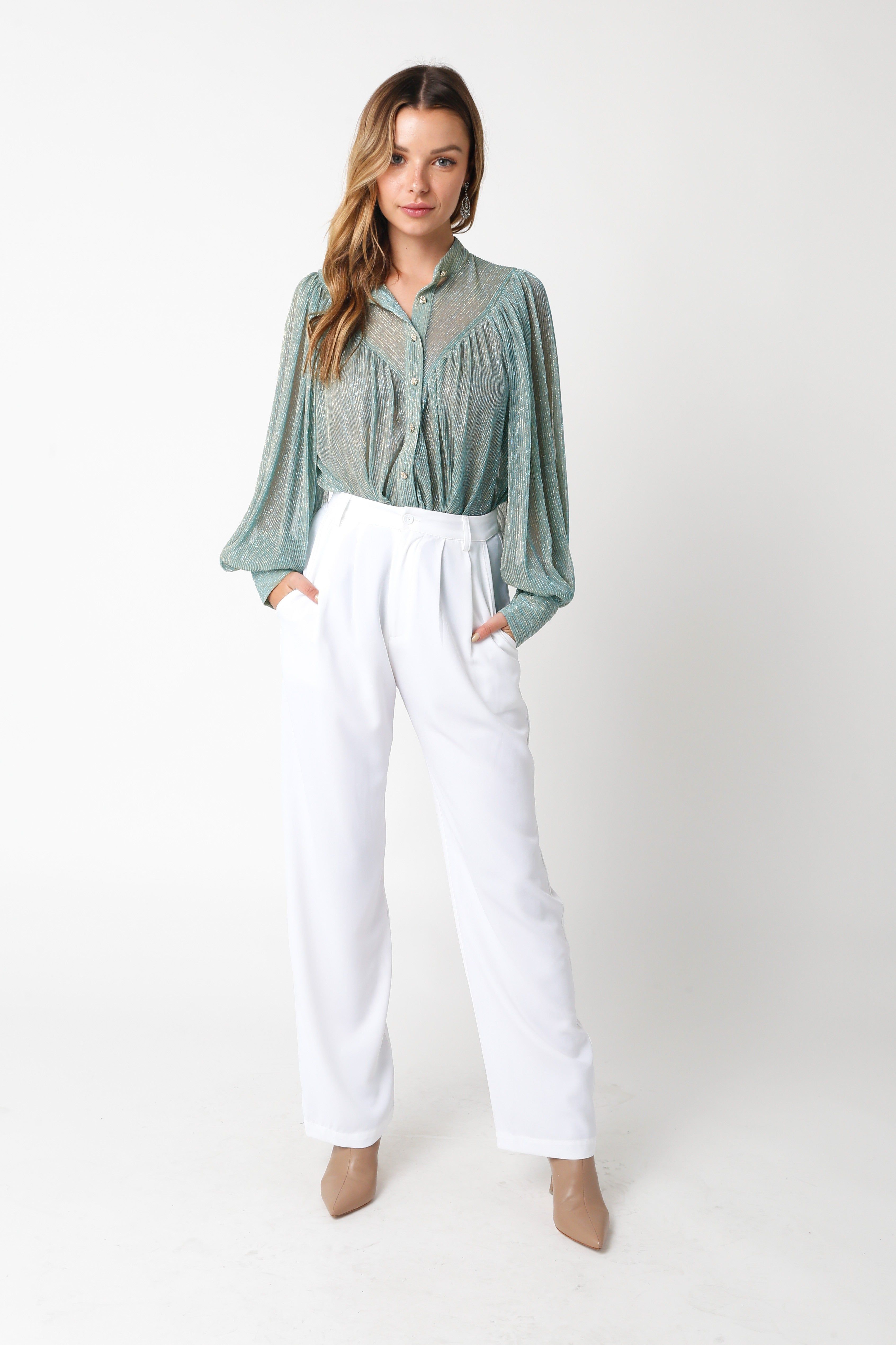 Jade Glitter Shirt sold by Pinkblush product image thumbnail 5