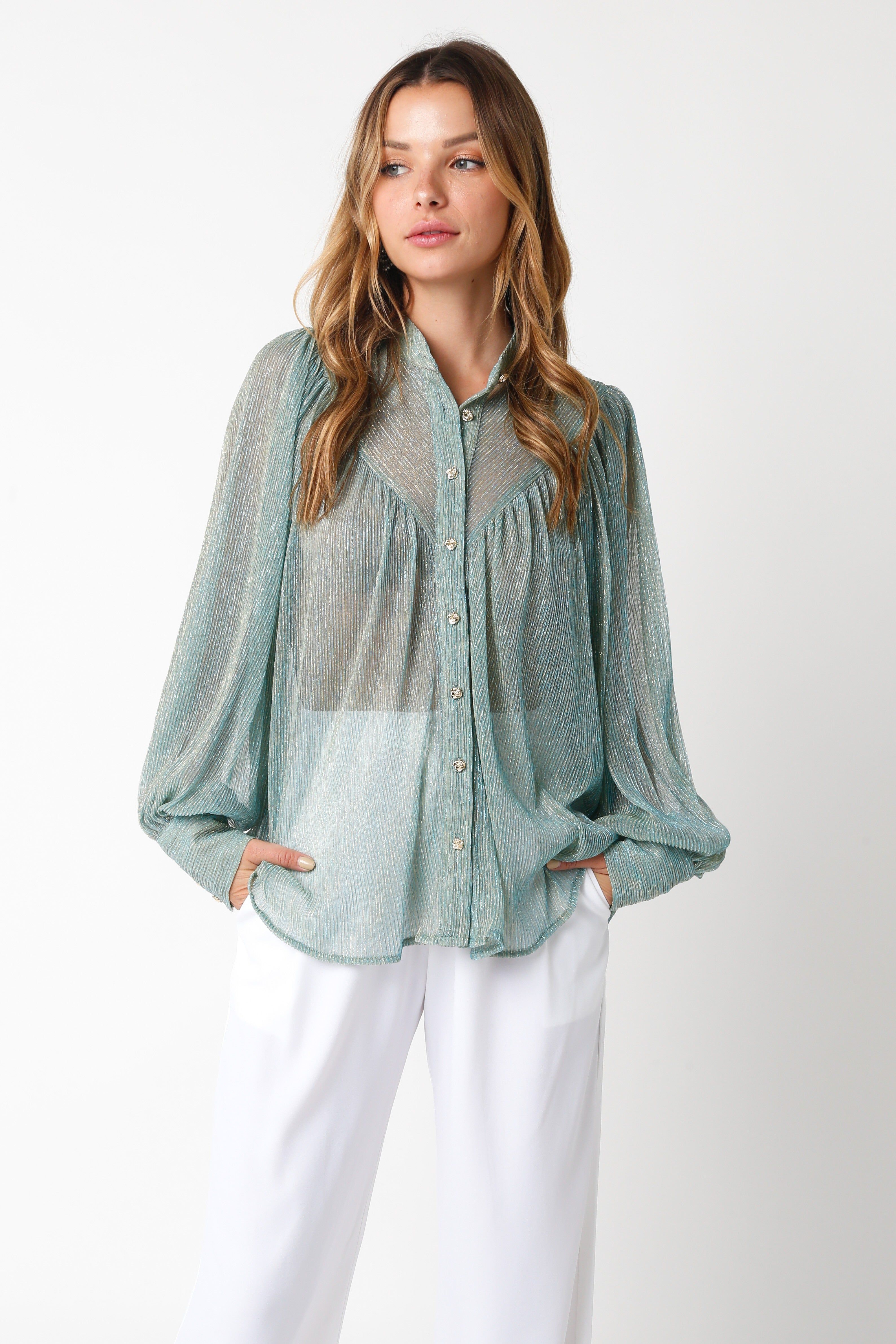 Jade Glitter Shirt sold by Pinkblush product image thumbnail 2