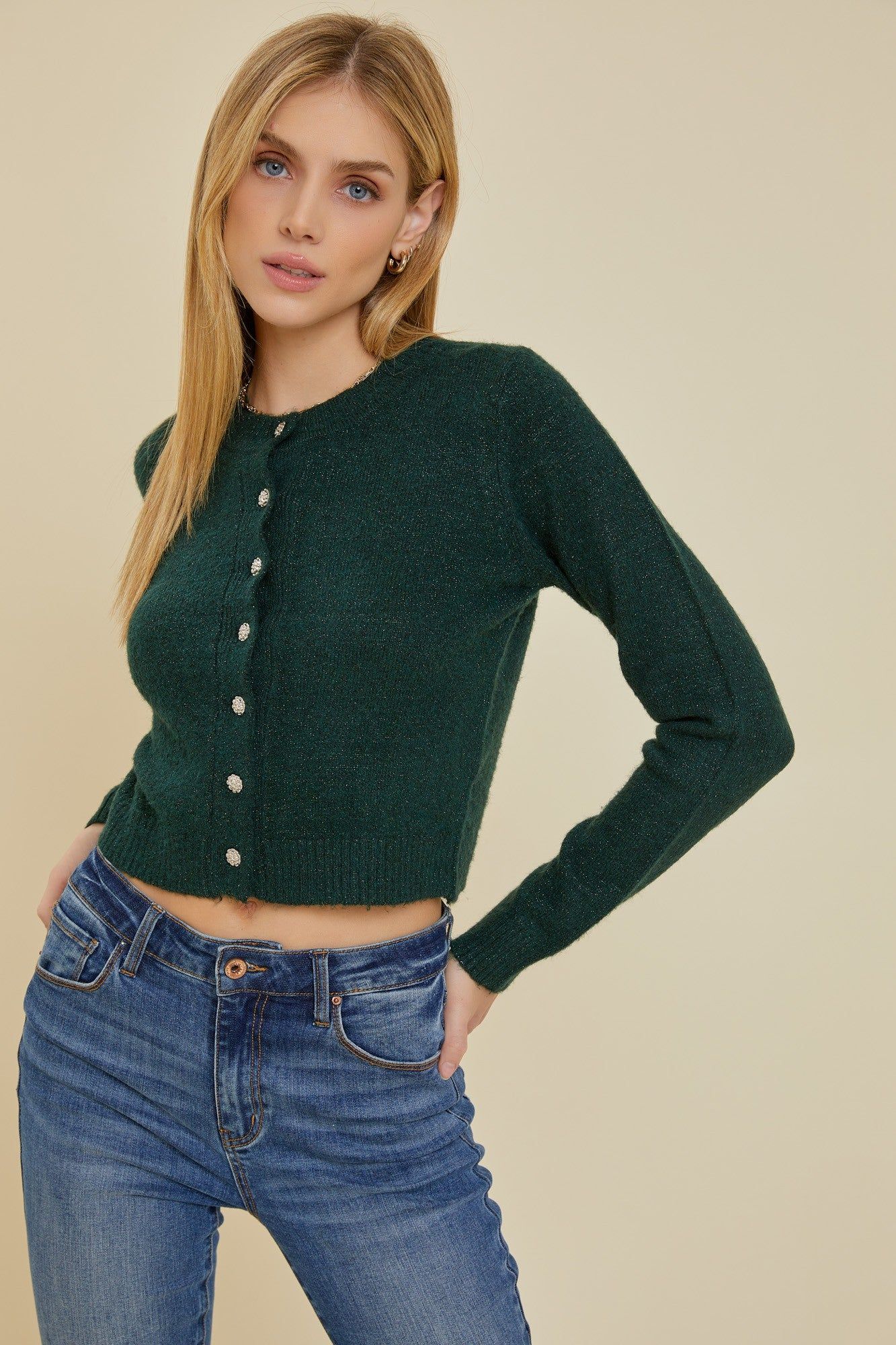 Pine Button Up Cardigan sold by Pinkblush